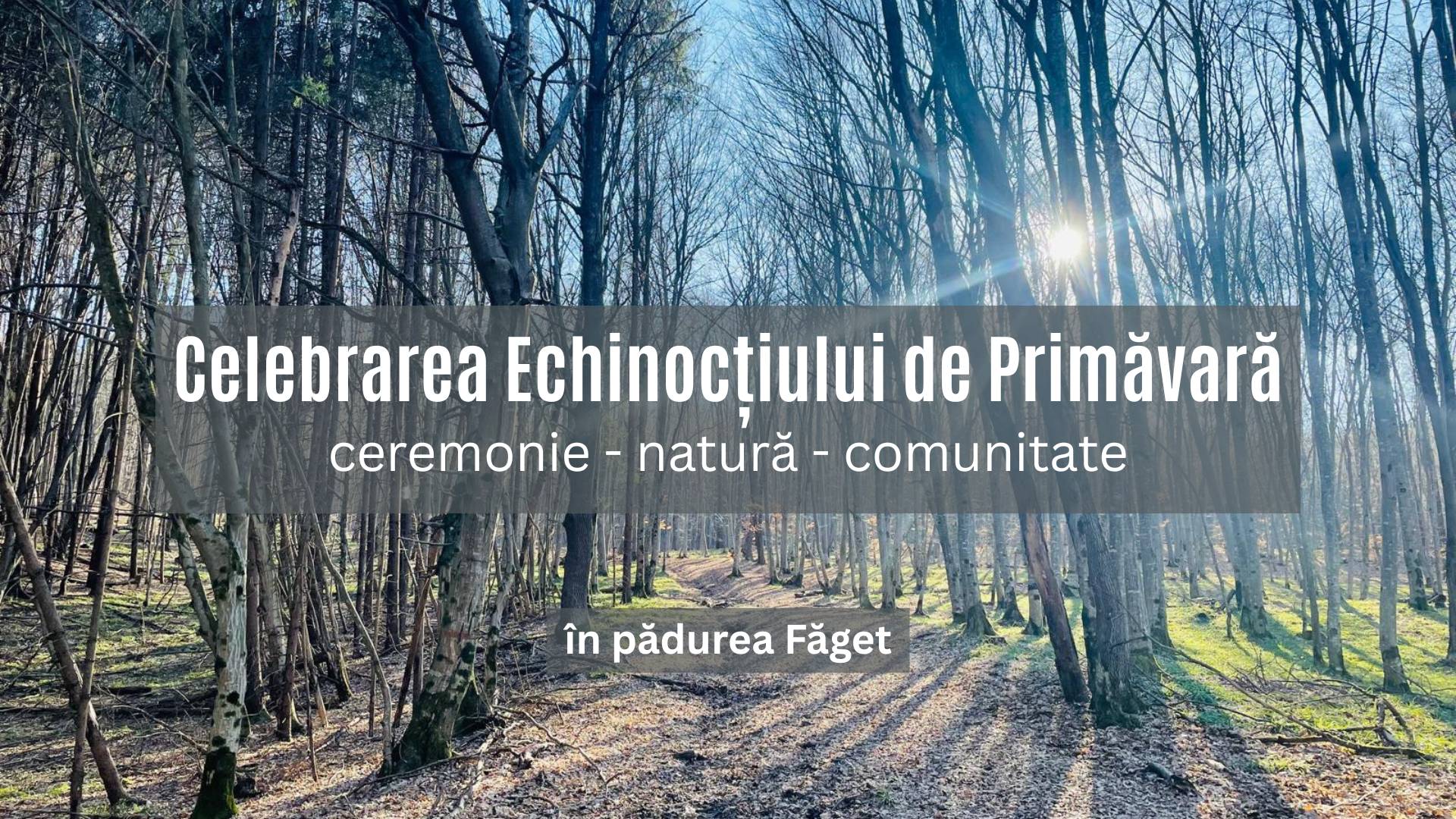 Celebrarea Echinocțiului de Primăvară - ceremonie, natură, comunitate (pădurea Făget)