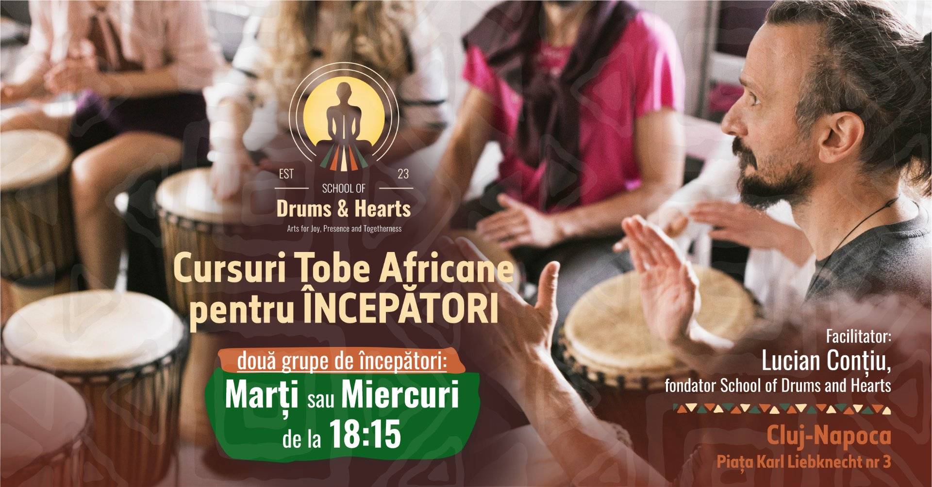 Cursuri de Tobe Africane pentru ÎNCEPĂTORI