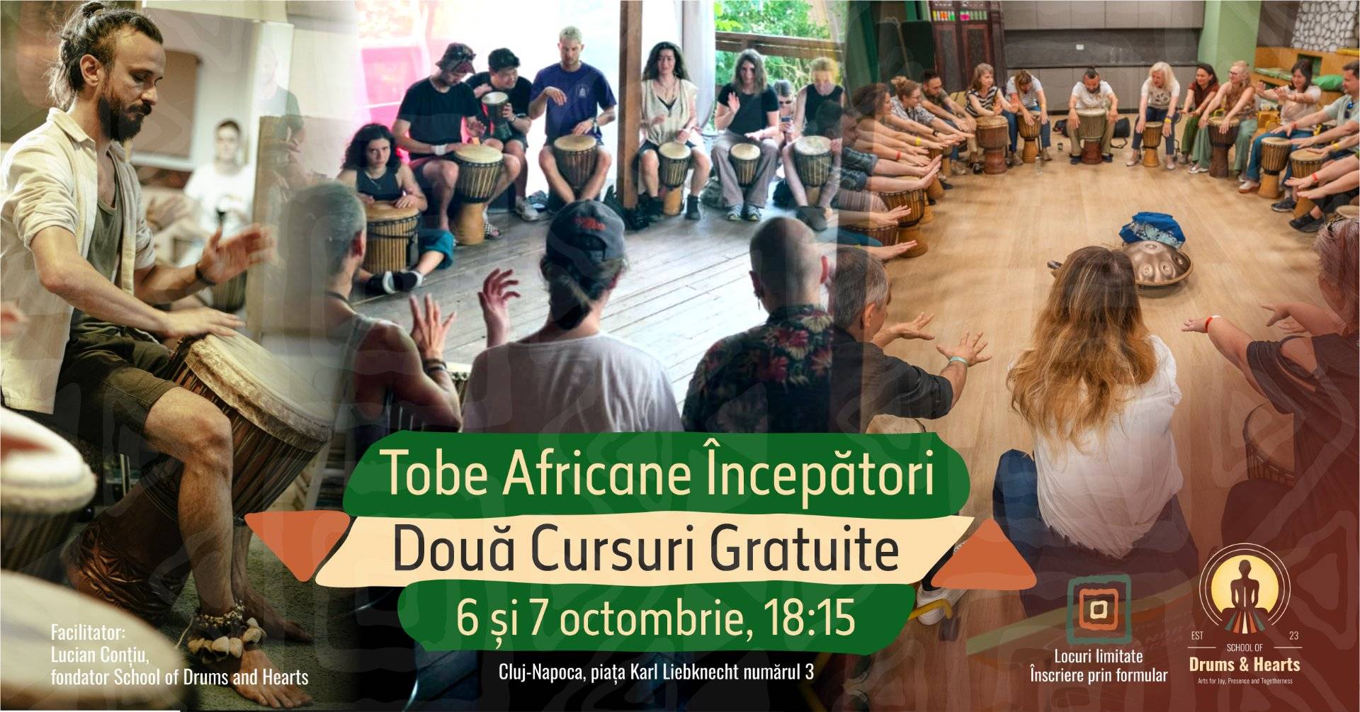Două cursuri gratuite de Tobe Africane Începători