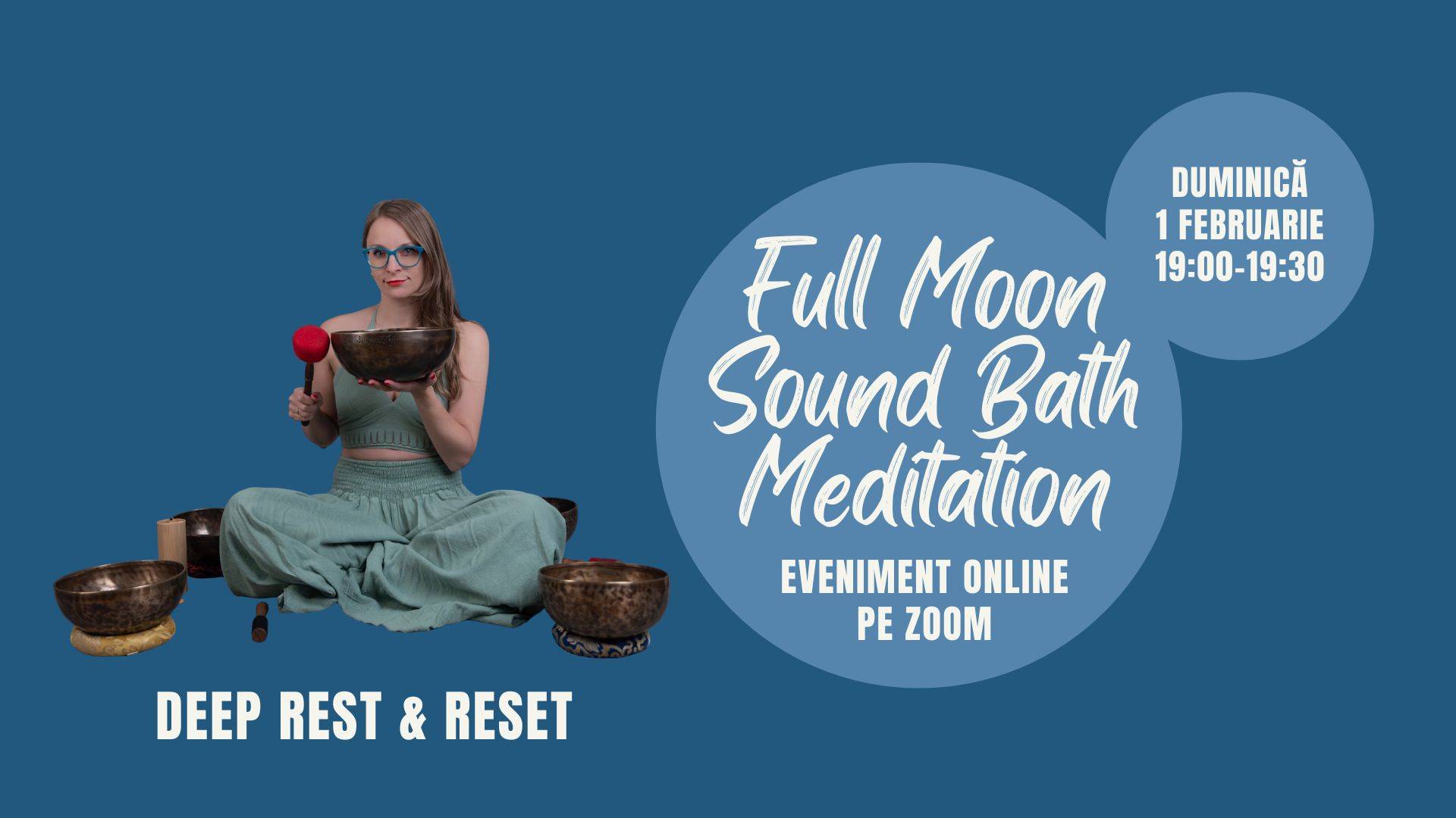 Full Moon Sound Bath Meditation | Live on Zoom | Deep Rest & Reset