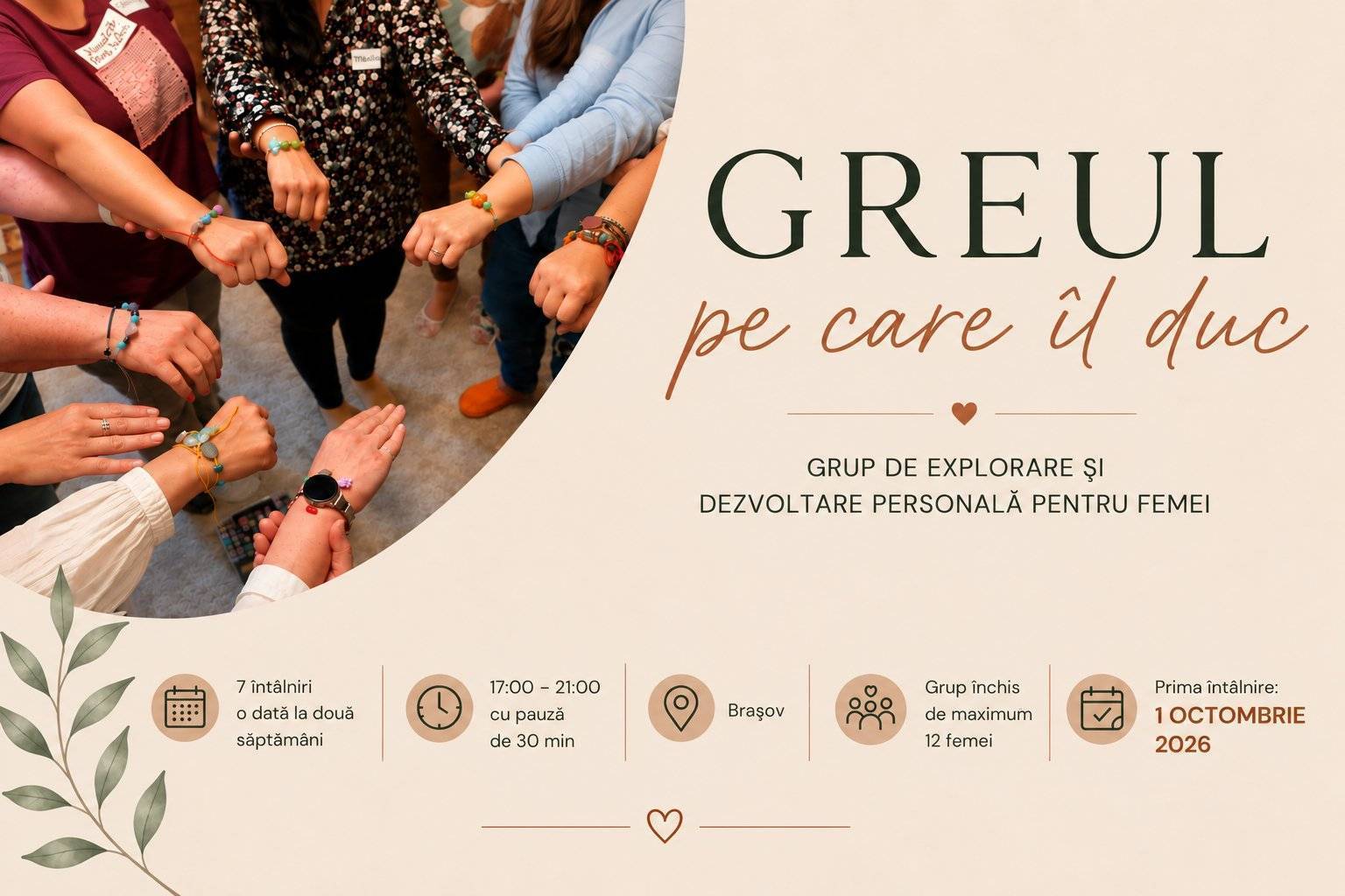 Greul pe care îl duc- Grup de explorare și dezvoltare personală pentru femei