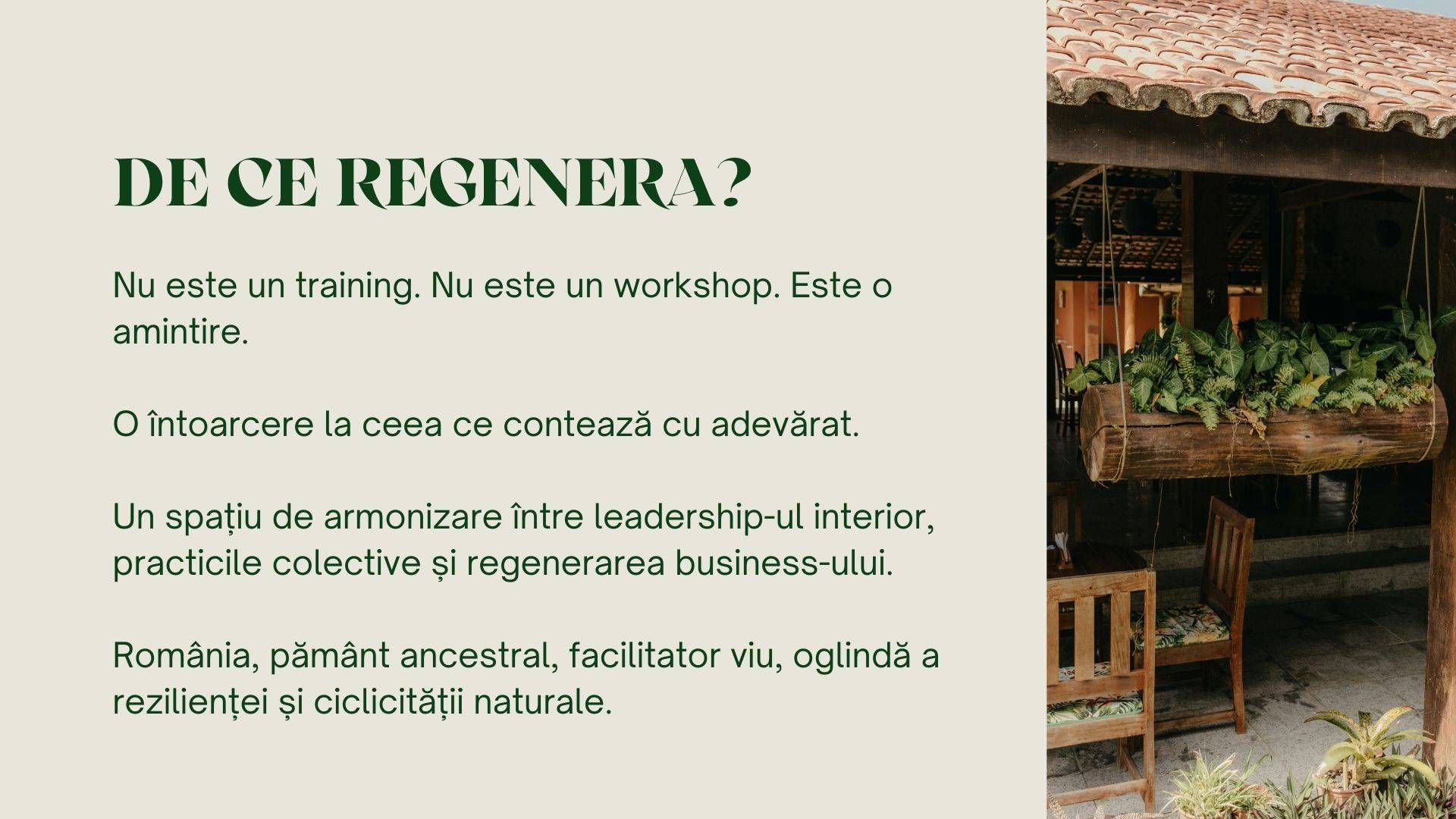 Regenera - Retreat de Leadership Regenerativ