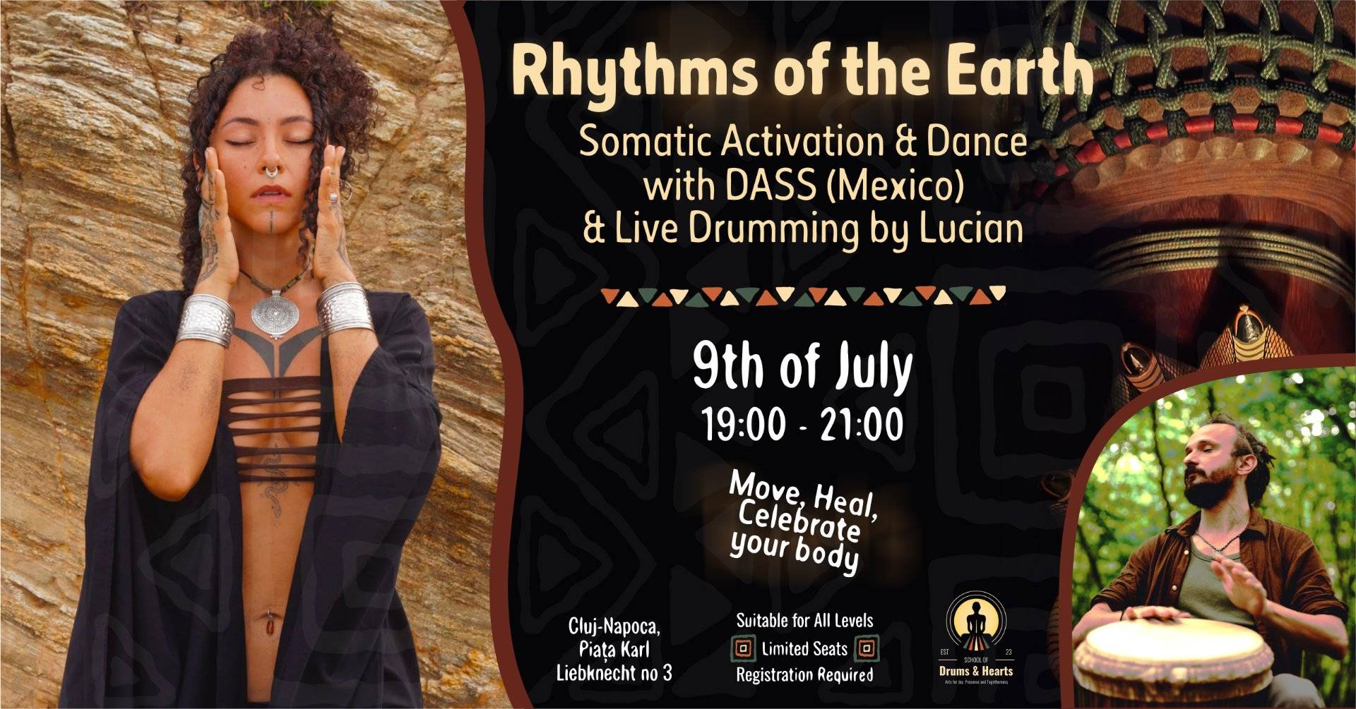Rhythms of the Earth with Dass (Mexico): Somatic Activation & Dance with Live Drumming