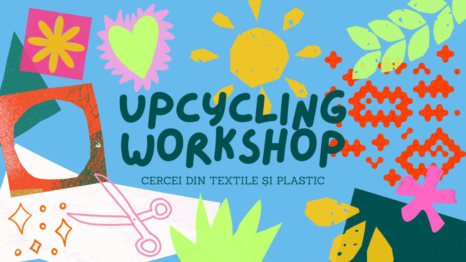 Upcycling workshop: cercei din textile și plastic